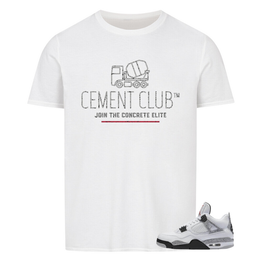Cement Club™️- Drop-Match x SNEAKERAGENT™ Unisex-Shirt zum Air Jordan 4 White Cement