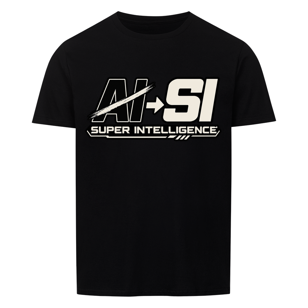 AI → SI Super Intelligence T-Shirt – schwarz