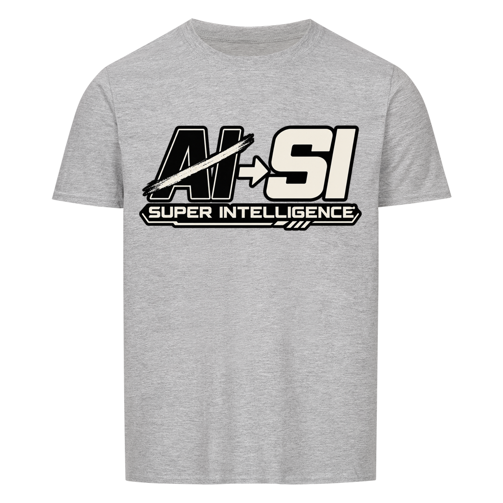 AI → SI Super Intelligence T-Shirt – sport grey