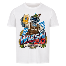 Wiesn 2.0 – Roboter in Lederhose T-Shirt – weiß