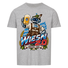 Wiesn 2.0 – Roboter in Lederhose T-Shirt – sport grey