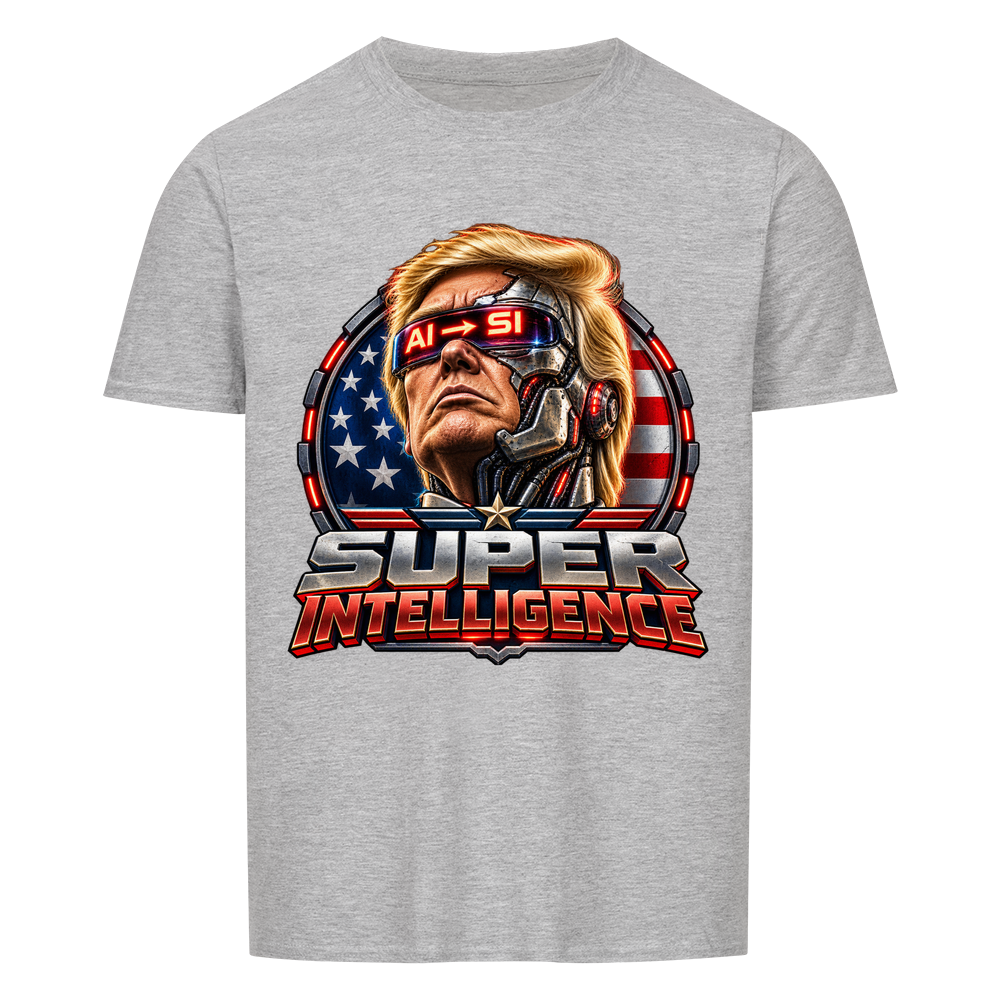 Super Intelligence Robot T-Shirt – sport grey