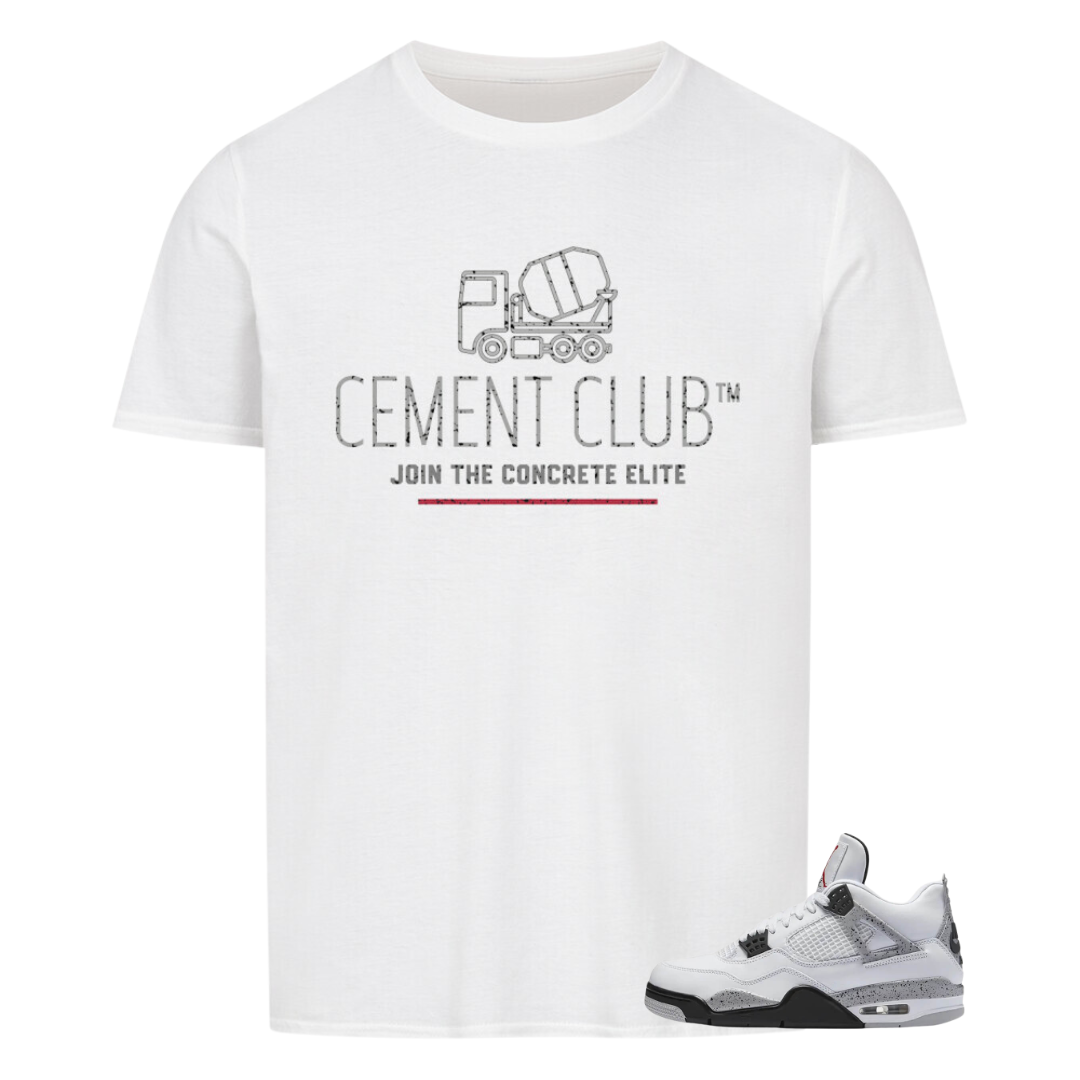 Cement Club™️ - Drop-Match x SNEAKERAGENT™ Unisex T-Shirt for the Air Jordan 4 White Cement