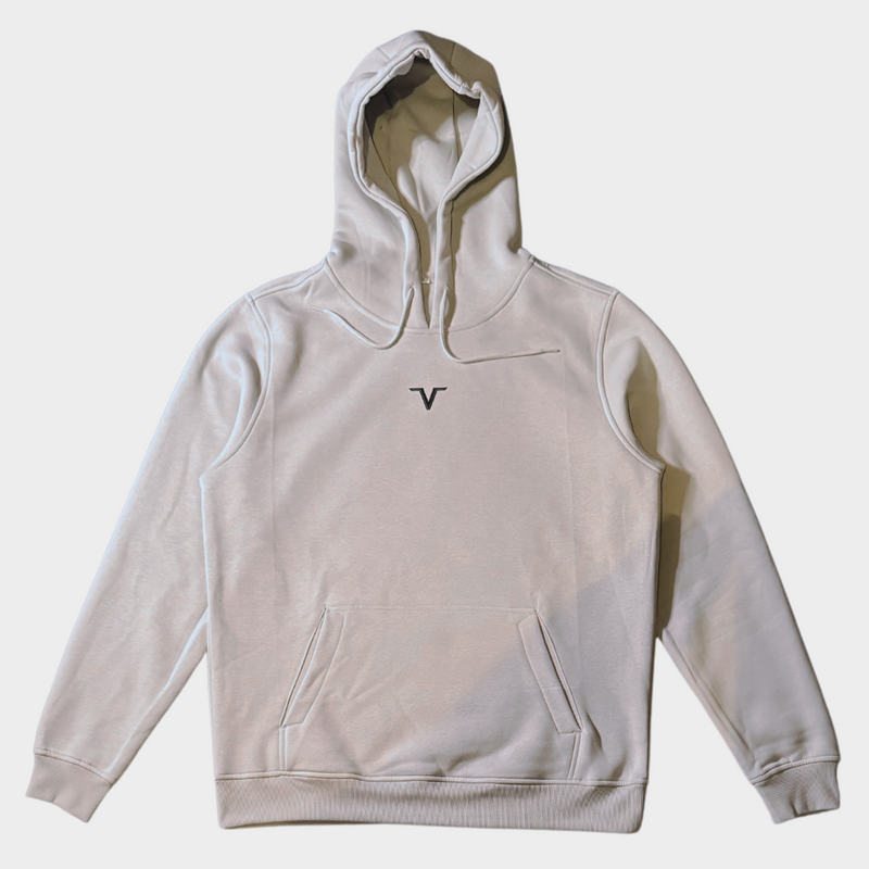 Basic V-Logo Small Hoodie - Light Asphalt