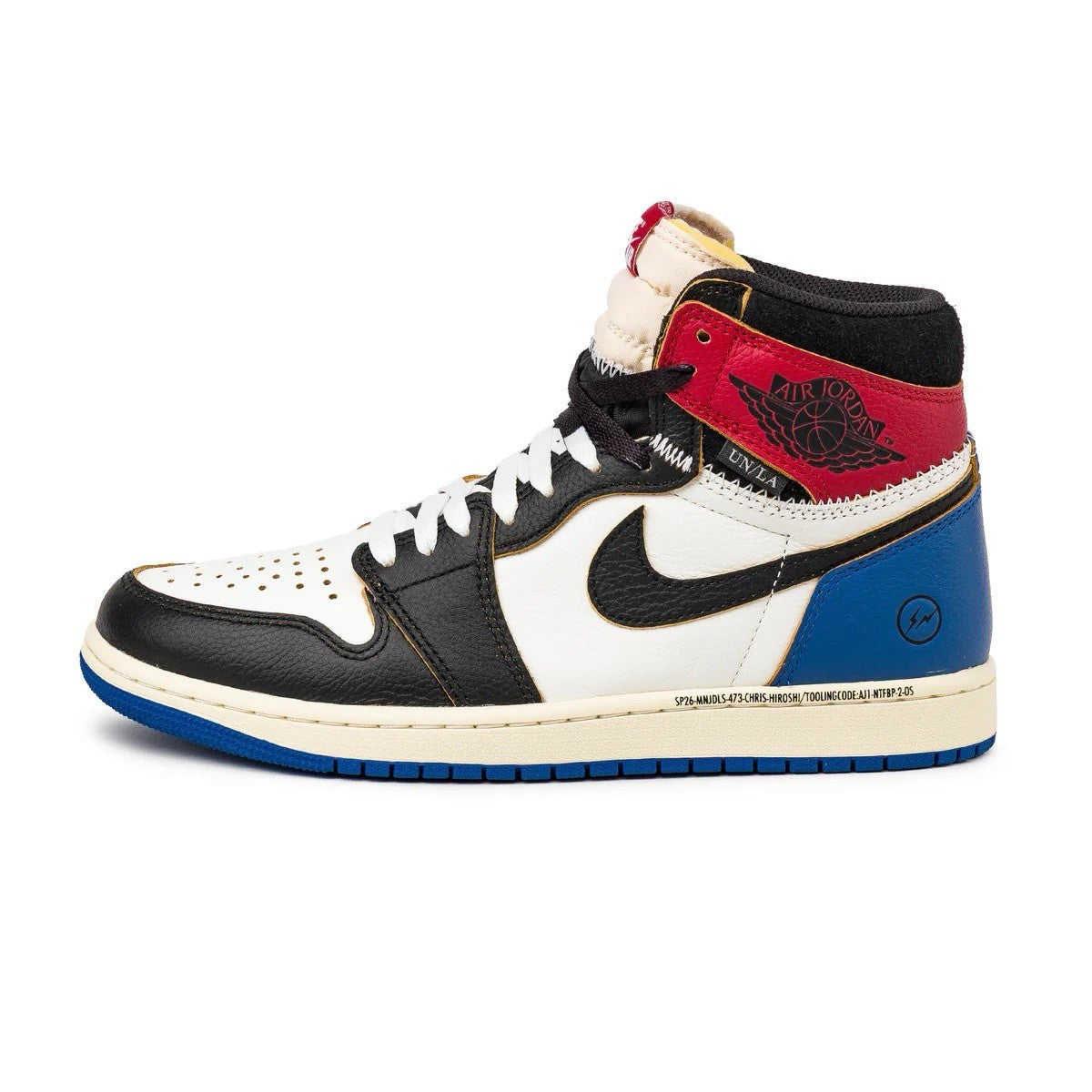 Jordan 1 Retro High OG SP Fragment x Union LA Varsity Red Sport Royal EU 44.5